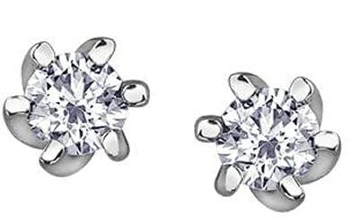 White Gold Canadian Diamond Stud Earrings
