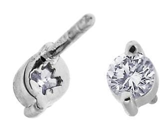 White Gold Canadian Diamond Stud Earrings