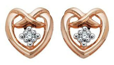 Rose Gold Canadian Diamond Stud Earrings