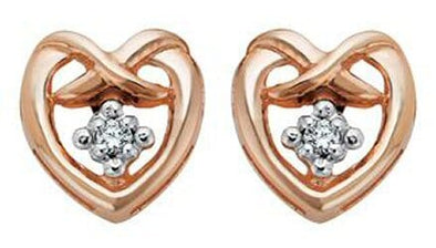 Rose Gold Canadian Diamond Stud Earrings