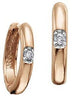 Rose Gold Canadian Diamond Hoop Earrings