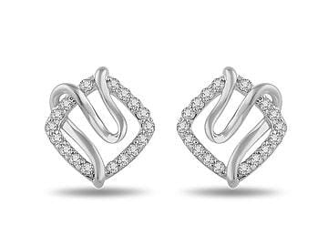 White Gold Diamond Earrings.