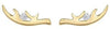 Yellow Gold Canadian Diamond "Antler" Stud Earrings
