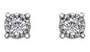 White Gold Diamond Stud Earrings.