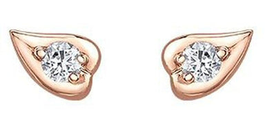 Rose Gold Canadian Diamond Stud Earrings.