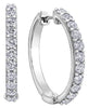 White Gold Diamond Hoop Earrings