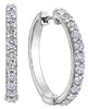 White Gold Diamond Hoop Earrings