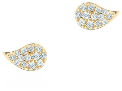 Yellow Gold Diamond Stud Earrings