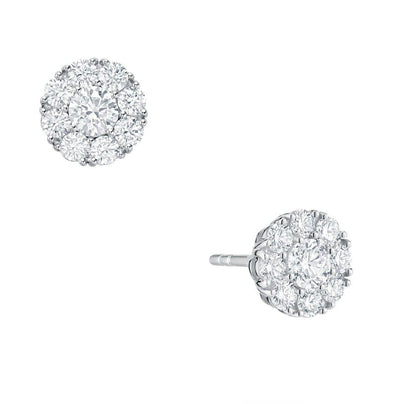 White Gold Diamond Stud Earrings