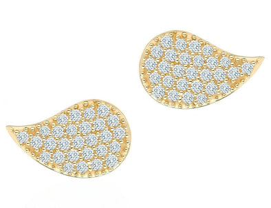Yellow Gold Diamond Stud Earrings