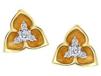 Yellow Gold Canadian Diamond Stud Earrings