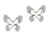 White Gold Diamond "Butterfly" Stud Earrings