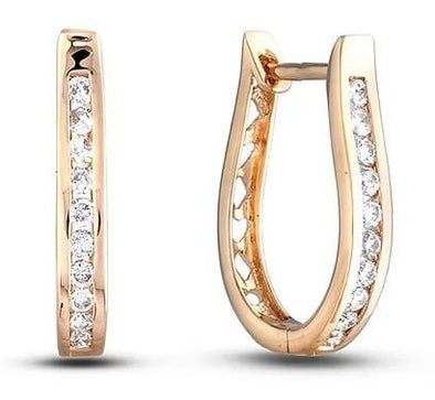 Yellow Gold Canadian Diamond Hoop Earrings