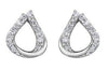 White Gold Diamond Stud Earrings.