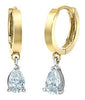 Yellow Gold Lab-Grown Diamond Huggie Earrings