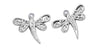 White Gold Diamond Dragonfly Stud Earrings.