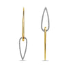 Yellow Gold Diamond Earrings.