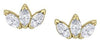 Yellow Gold Diamond Stud Earrings.