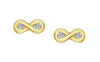 Yellow Gold Diamond Infinity Stud Earrings