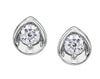 White Gold Canadian Diamond Stud Earrings