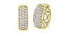 Yellow Gold Diamond Huggie Earrings