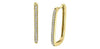 Yellow Gold Diamond Huggie Earrings