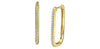 Yellow Gold Diamond Huggie Earrings