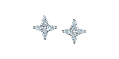 White Gold Lab-Grown Diamond Stud Earrings