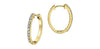Yellow Gold Diamond Huggie Earrings