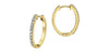 Yellow Gold Diamond Huggie Earrings