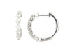 White Gold Diamond Huggie Earrings