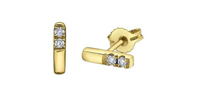 Yellow Gold Canadian Diamond Stud Earrings