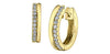 Yellow Gold Canadian Diamond Huggie Earrings
