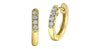 Yellow Gold Canadian Diamond Huggie Earrings