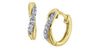 Yellow Gold Diamond Huggie Earrings