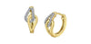 Yellow Gold Diamond Huggie Earrings