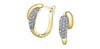 Yellow Gold Diamond Lever Back Earrings