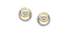 Yellow Gold, White Gold Canadian Diamond Pulse Stud Earrings