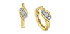 Yellow Gold Diamond Huggie Earrings