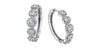 White Gold Diamond Huggie Earrings