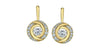 Yellow Gold, White Gold Lab-Grown Diamond Drop Earrings