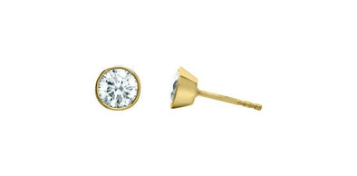 Yellow Gold Lab-Grown Diamond Stud Earrings