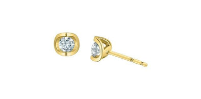 Yellow Gold Lab-Grown Diamond Stud Earrings