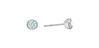 White Gold Lab-Grown Diamond Stud Earrings