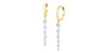 Yellow Gold Lab-Grown Diamond Drop Huggie Earrings
