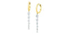 Yellow Gold Lab-Grown Diamond Drop Huggie Earrings