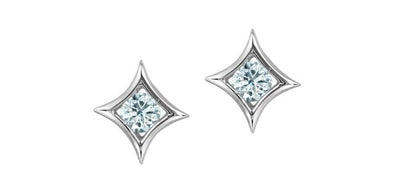 White Gold Lab-Grown Diamond Stud Earrings