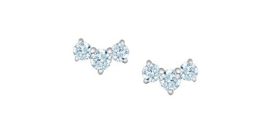 White Gold Lab-Grown Diamond Stud Earrings