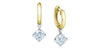 Yellow Gold Lab-Grown Diamond Huggie Earrings