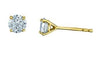 Yellow Gold Lab-Grown Diamond Stud Earrings